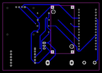 PCB bottom layer allarme batteria scarica Arduino SIM800L