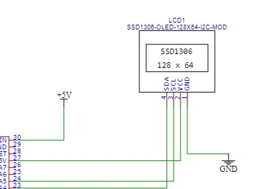 display OLED SSD1306 128x64 per allarme batteria scarica Arduino
